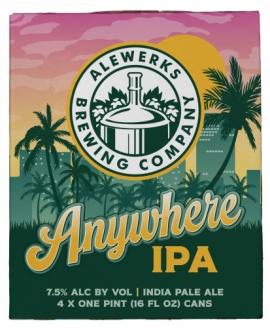 Alewerks Brewing Company - Anywhere IPA (4 pack 16oz cans) (4 pack 16oz cans)
