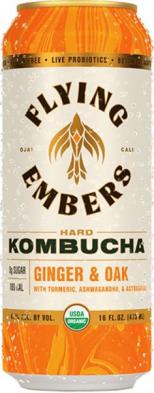 Flying Embers - Ginger & Oak Kombucha (4 pack 12oz cans) (4 pack 12oz cans)