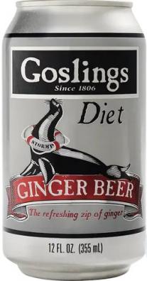 Goslings - Diet Ginger Beer Cans (6 pack 12oz cans) (6 pack 12oz cans)