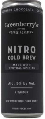 Greenberry's - Nitro Cold Brew with Coconut Chocolate and Spirits (4 pack 12oz cans) (4 pack 12oz cans)